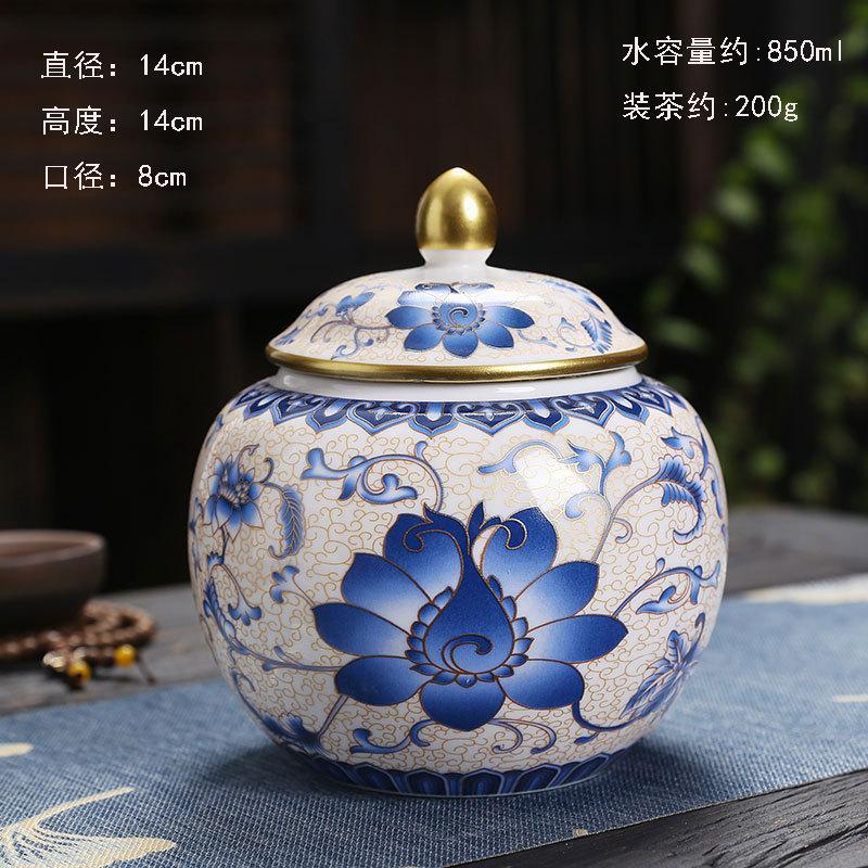 Ceramic Ginger Jar Decor Jar Big Belly Household Enamel Half Pound Sealed Jars Tea Canister Versatile Storage Jars Home Decor