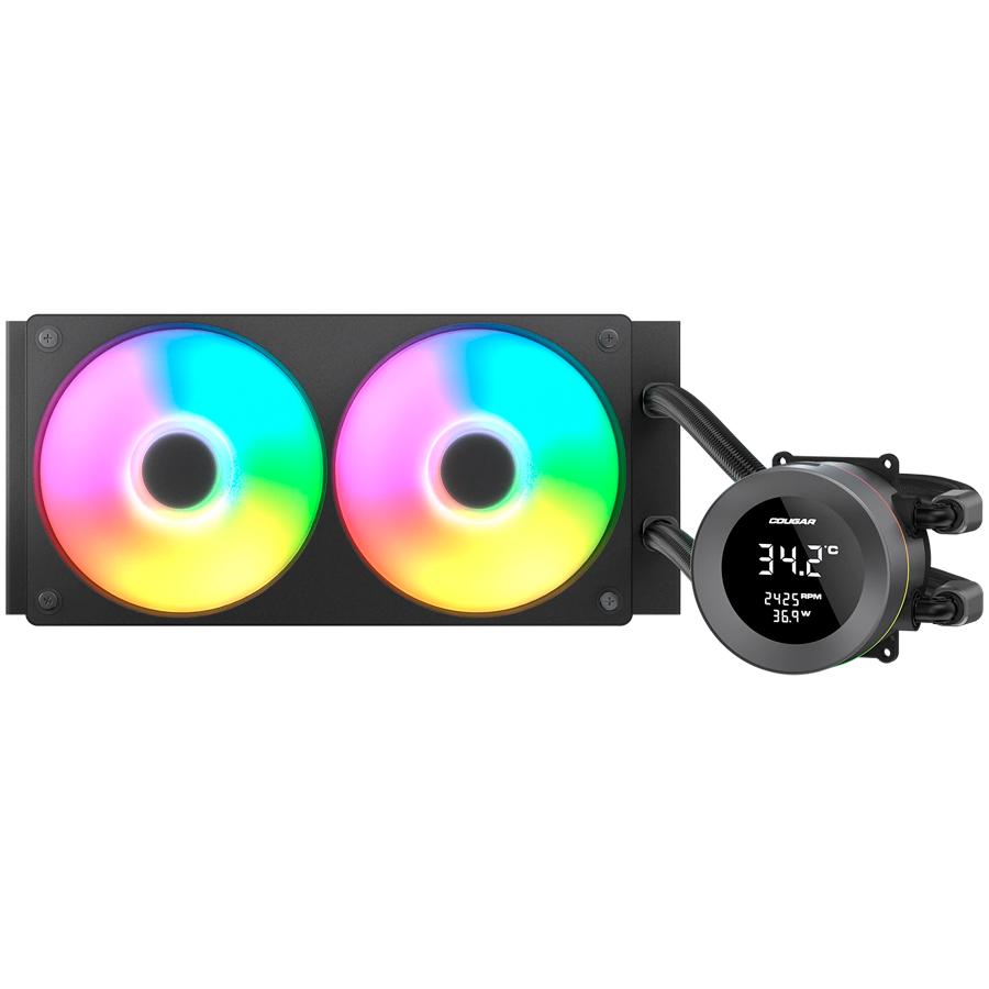 Cougar poseidon vistek argb 240 aio liquid watercooling - black