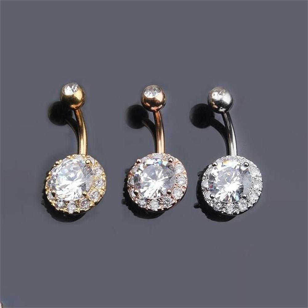 [Onm] Onm Coconut 3-Piece Belly Button Piercing Gold, Rose Gold, and Silver (S9594231)