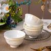 Jingdezhen Ceramic Pedestal Bowls Set - Flower Fairy