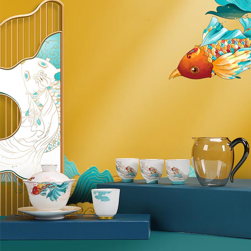 

Jun Seventeen LIU Fortune-Rolling Ceramic Tea Set 7-piece