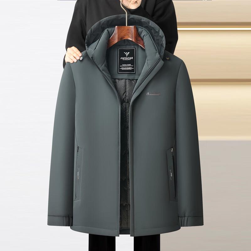 YUZHAOLIN Men's Hooded Padded Winter Jacket