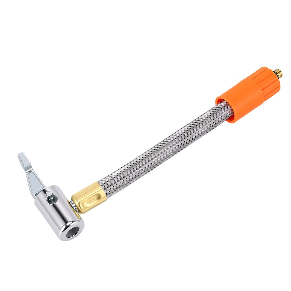 7in Tire Inflator Hose Adapter Stainless Steel M6 Thread for Car Motorcycle Bike Tire Quick Inflation