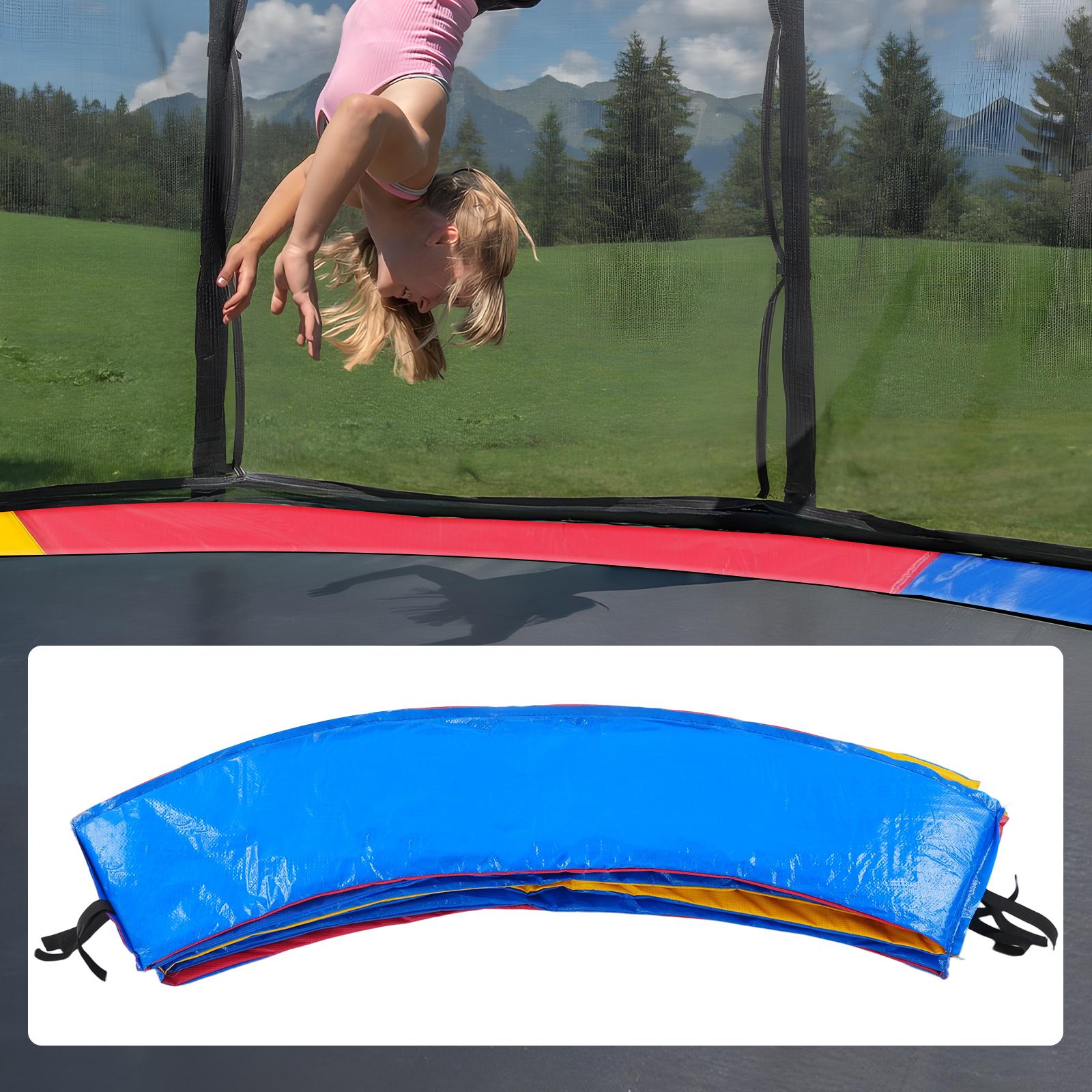 

8FT PVC Trampoline Safety Pad Replacement, 30cm Wide Extra Thick Padded Edge Cover for Outdoor Recreation, Multicolor Design разноцветные