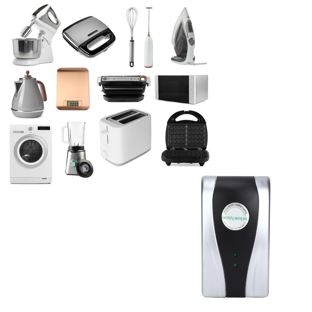 Energy Saver ABS Plug in Electricity Saving Box Device for Household Appliances Conditioner Refrigerator Washing Machine