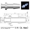 Luer Lock Adapter Pp Material Connector Air Valve Pipe Dispensing Glue Subpackaging Syringe Barrels Fitting