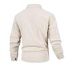 Herren Freizeit Einfarbiges Cord Revers Jacke, Herren Locker Und Weich Stoff Knopf Hemd Jacke