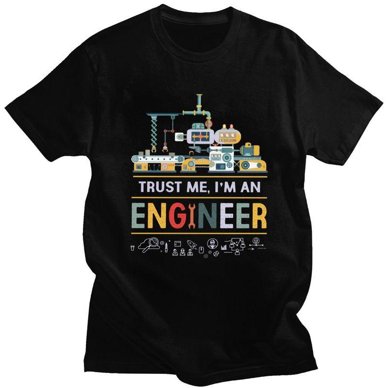 

Custom Trust Me Engineer Humor Quotes T Shirt Men Short Sleeve T-shirts Casual Tee Oversized Tshirts Gift - Men s Summer Cott... S разноцветный