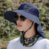 Unisex Sonnenhut Nackenschutz Hohles Netz Winddicht Fester Riemen Anti-UV Faltbarer Sonnenschutz Atmungsaktiv Gartenarbeit Angeln Outdoor Kappe