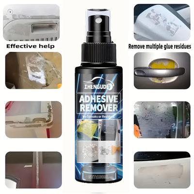 Schnell wirkender Klebstoffentferner-Spray - Hinterlässt keine Rückstände, Kann Klebstoff, Aufkleber und klebrige Rückstände von Autos, Möbeln und Haushaltsgeräten entfernen - Geeignet
