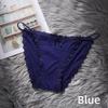 Ice Silk Girls Panty Women's Sensual Spaghetti Straps Breathable Cotton Crotch Low Waist Lace Edge Panties