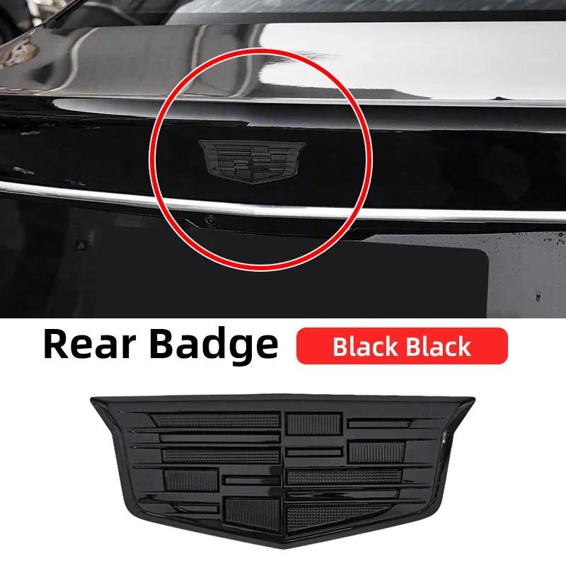 ABS For Cadillac Logo CT4 CT5 CT6 XT4 XT5 XT6 ATS XTS Car Front Grille Emblem Cover Rear Trunk Badge Auto Exterior Accessories