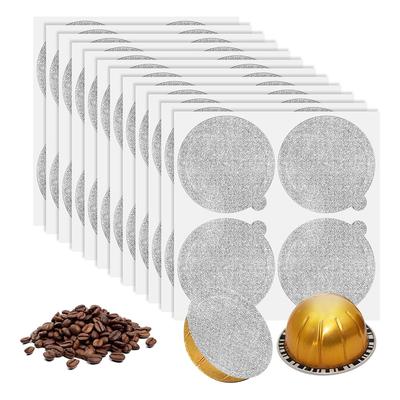 Αλουμινόχαρτα Καπάκια Σφραγίδες - Reuse Capsules Coffee Pods 120Pcs, for Vertuoline Vertuo Reuse Coffee Pods Cover Seals 62mm