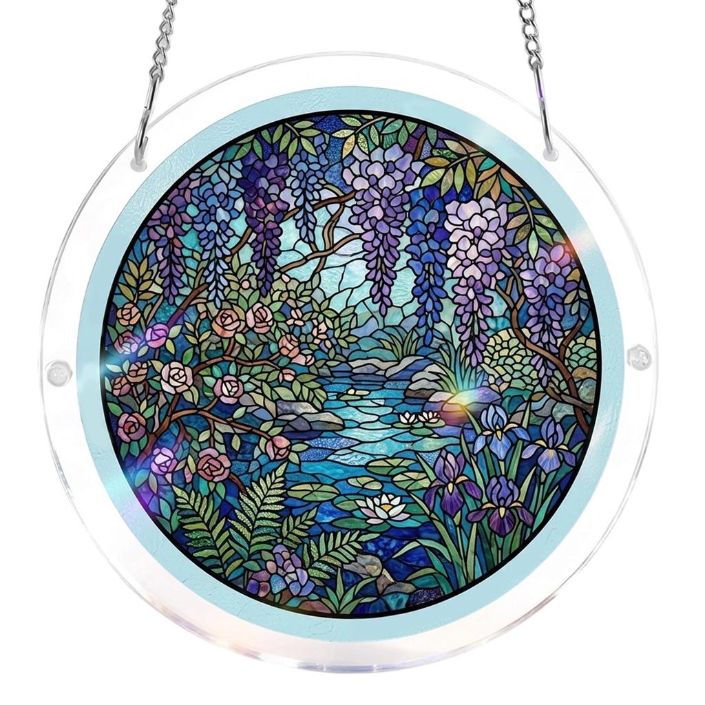 Acrylic Puzzle Window Decoration, Creative Stained Glass Hanging Ornament, Assembleable Window Decoration, Fun DIY Puzzle Ornament, Home Window D
