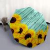 1pc Sunflower Wooden Background Umbrella with Plastic Handle,Vibrant Cartoon Pattern,Multi-functional UmbrellaPT204