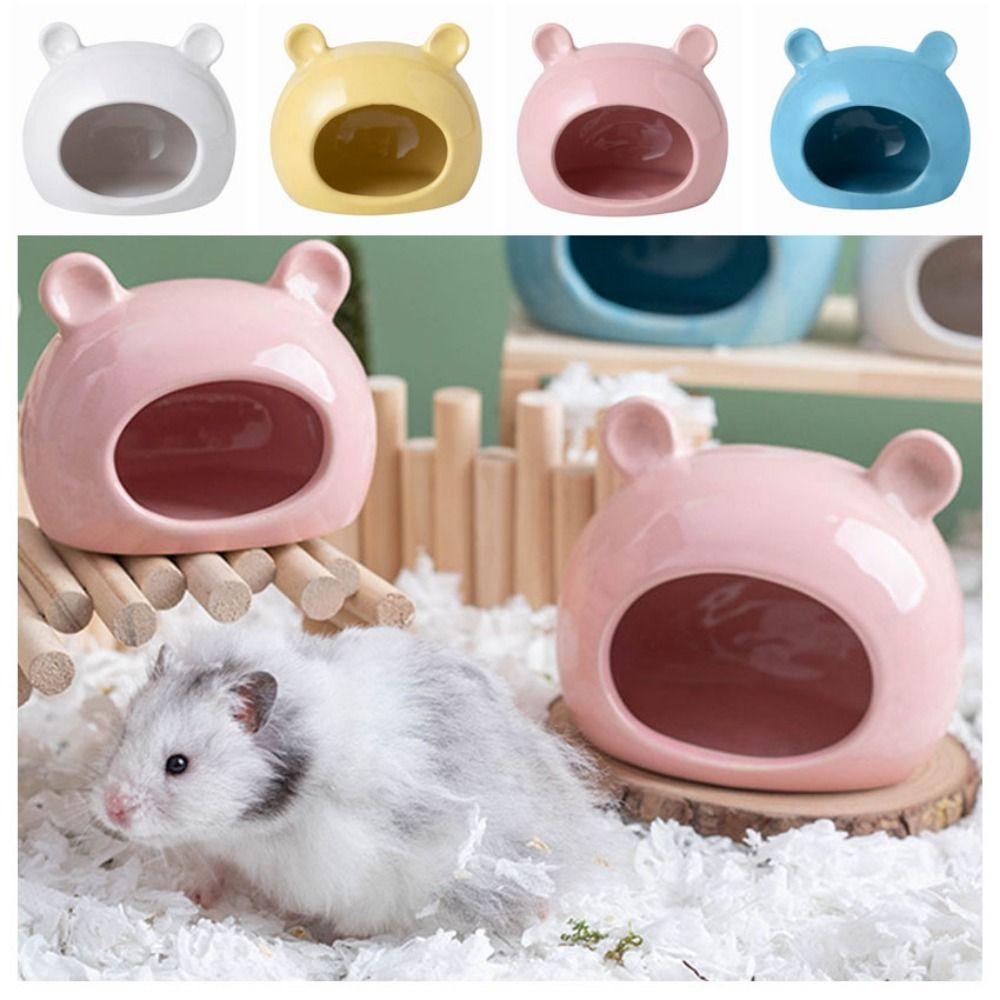 Creative Hamster Ceramic Nest Ceramics Hut Ceramics Hamster House Hamster Bed Cage Accessory