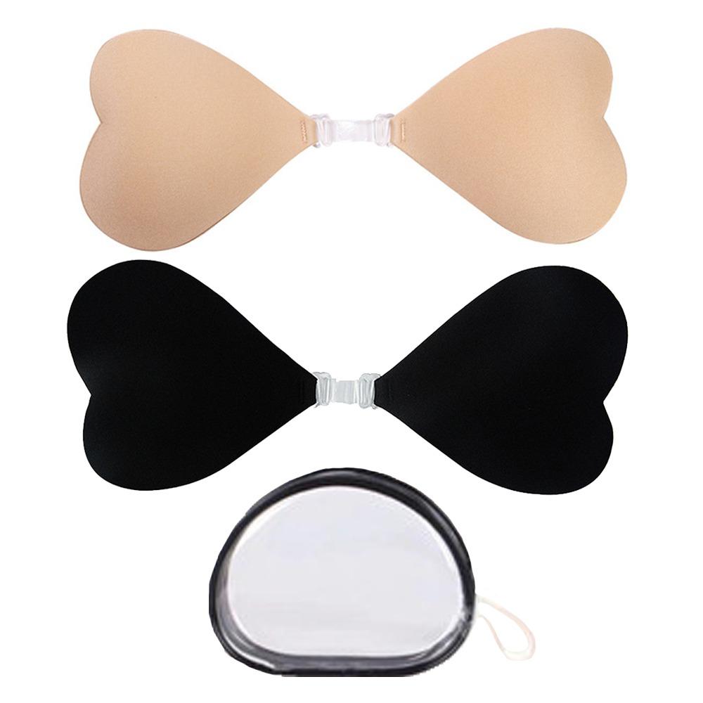 1PC Heart Shaped Adhesive Bra Invisible Breast Patch Women Wedding Dress With Small Breasts Gathered Breathable Breast Patch