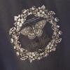 Damen Oversize T-Shirt mit Schmetterlingsdruck und Rundhalsausschnitt