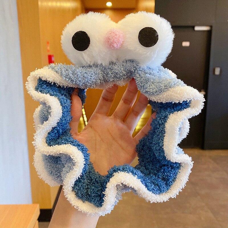Korean Cartoon Double Color Big Eyes Face Washing Hair Holder Hairbands Headband For Women Girls Turban Fashion Hair Accessories