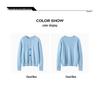 Women's 100% Pure Cashmere Loose Knit Round Neck Sweater Cardigan Top