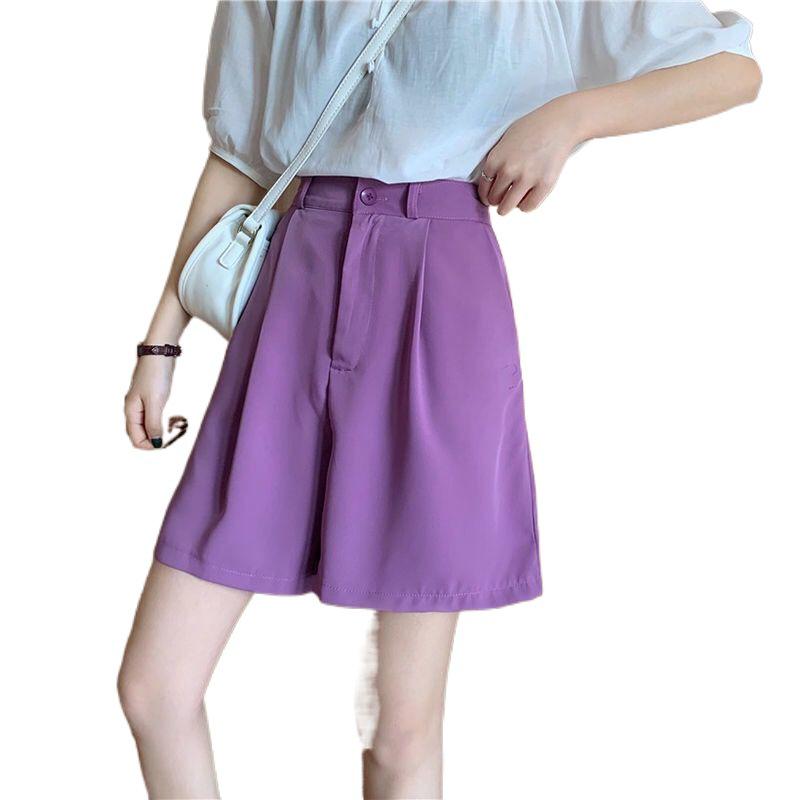 2023 Plus-Size Women's High Waist Casual Wide Leg Shorts