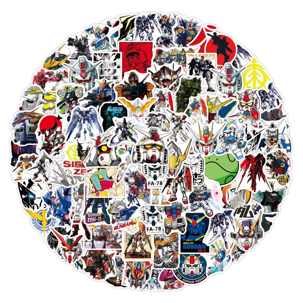 10 30 50 100Pcs Anime Gundam Cartoon Stickers Diy Motorcycle Luggage Guitar Skateboard Cool Graffiti Classic Kid Sticker Decal
