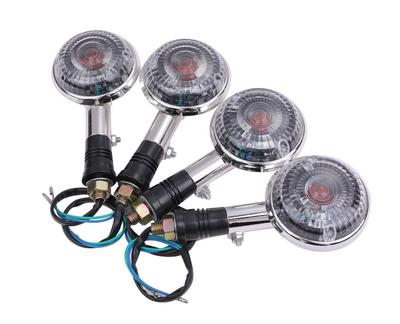 Set mit 4 orangen Blinkern mit klaren Gläsern für Yamaha Passend für verschiedene Modelle, einschließlich Drag Virago Typ Original Nachbauteile Motorräder. XJ,