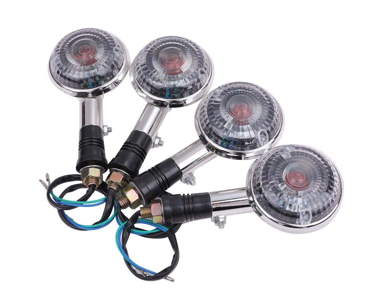 

Set of 4 orange turn signals with clear lenses for Yamaha Fits various models including Drag Virago Genuine type aftermarket parts motorcycles. XJ, чистий