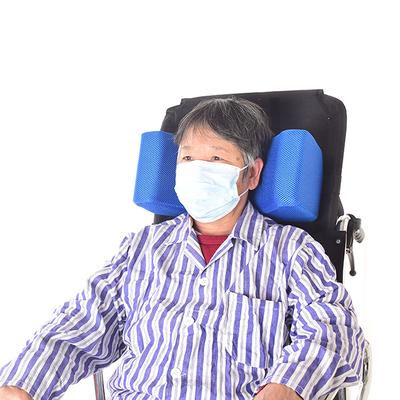 Blue Blocked Wheelchair Headrest Anti Side Pillow Position Pad Wheelchair Accessories Adjustable Wheelchair Back Cushion Support