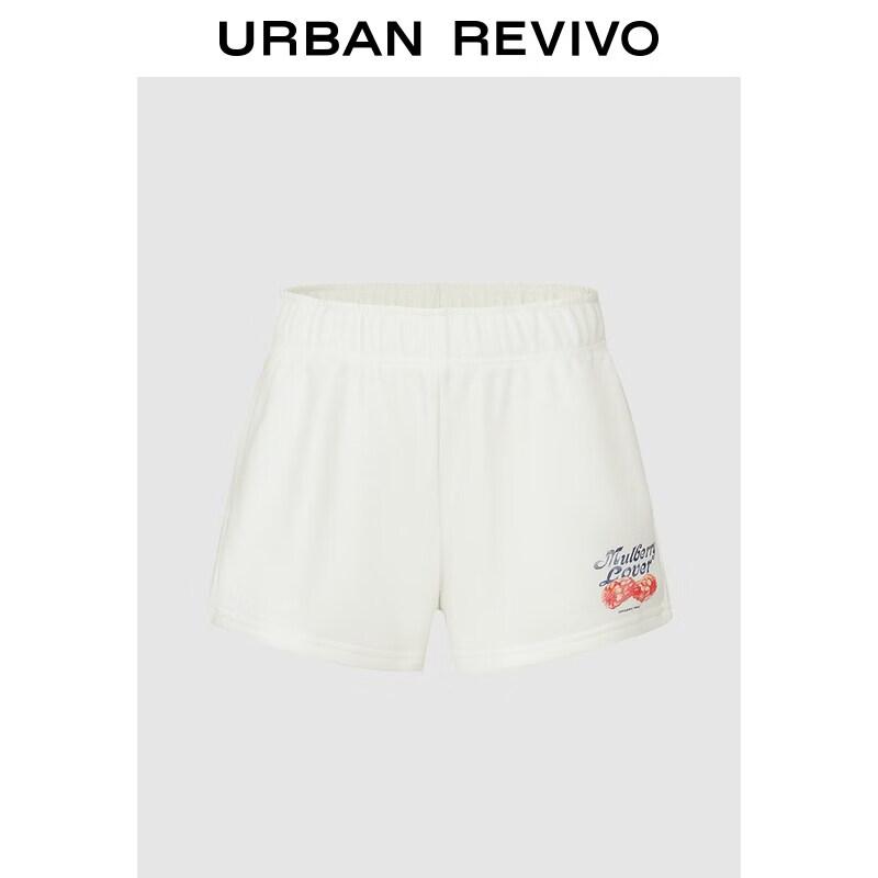 UR Women s Retro Print Elastic Waist Shorts XXS