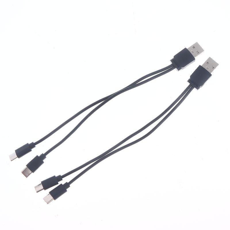 

1/2 шт. 20 см Кабель-адаптер разветвитель USB на Type-C 2/3/4/5 портов Кабель-разветвитель USB C Кабель для многократной зарядки USB на Type-C 1 to 2 2PCS