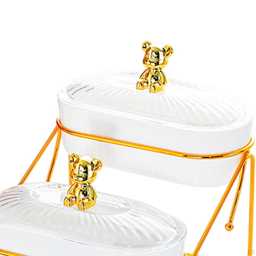Dessert Platter with Lid for Cakes And Dried Fruits Serving