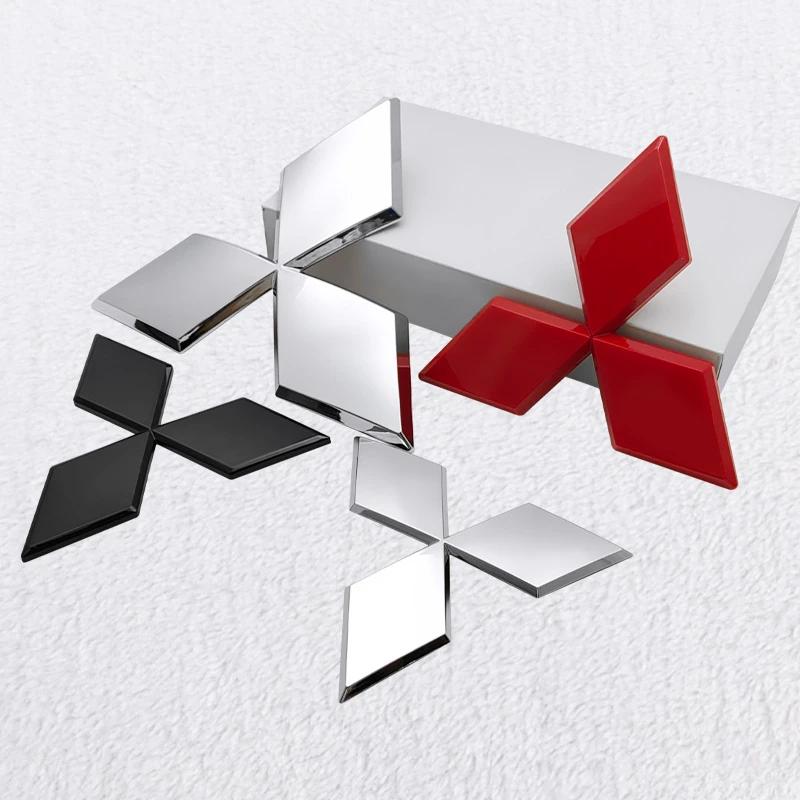 ABS Car Front Rear Badge Grille Emblem for Mitsubishi Outlander Ralliart Lancer ASX Pajero Eclipse Delica EVO Grandis Colt