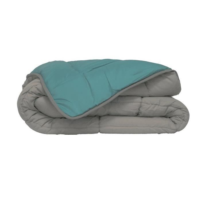 HUDSON Couette légère Microfibre 200g/m² 240x260cm Galet &amp; Lac