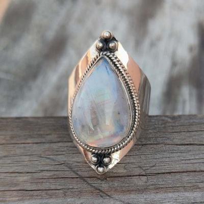 Vintage Moonstone Ring Fine Jewelry Ladies Gifts