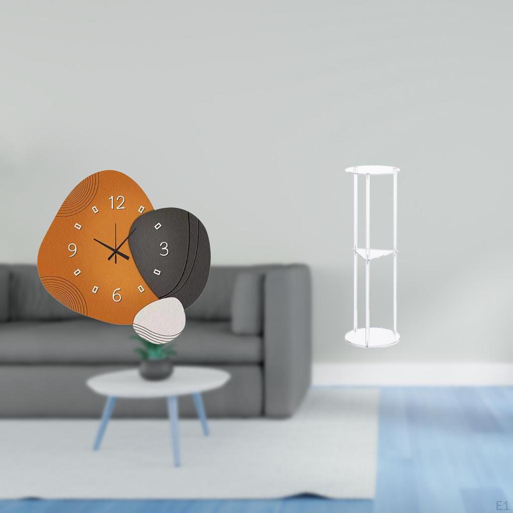 Modern Decorative Wall Clock Ornament Art Wood for Bedroom Bathroom Restaurant Home with Clear
