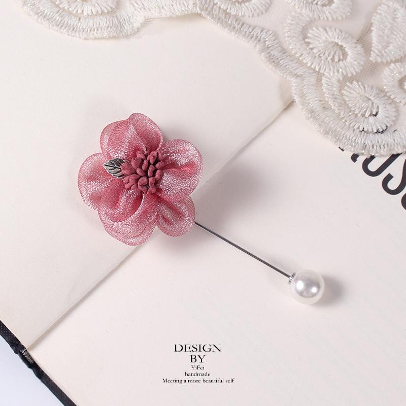 Brooch Female Japanese Flower Anti-Light Pin Temperament Versatile Corsage Hipster Suit Collar Accessories New