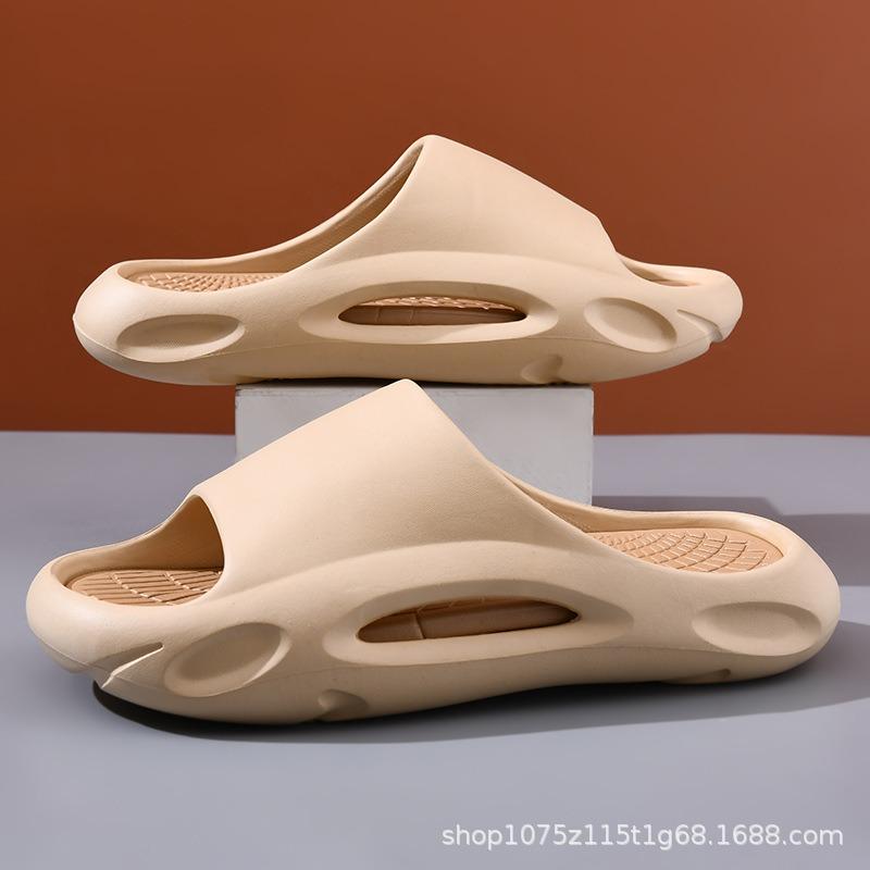 

Slippers men s new summer wear soft bottom non-slip versatile sandals casual fashion thick bottom beach word 44-45 хаки