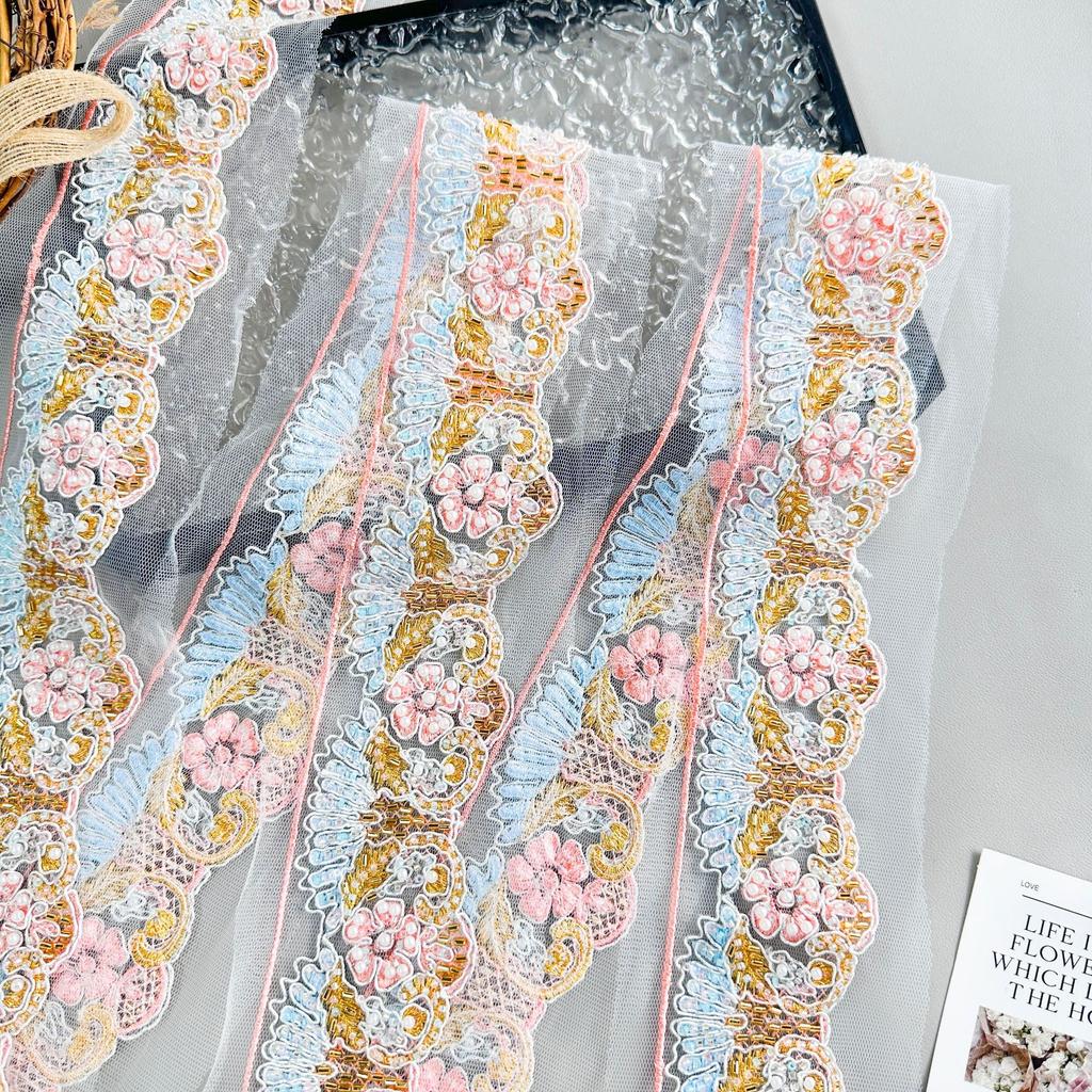 Color Beads Embroidery Barcode Mesh Yarn Hollow Strand Accessories Clothing Skirt Luggage Lace Accessories