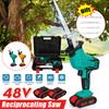 48V Cordless Lithium Battery Reciprocating Saw Wood/Metal Cutting Saw Saber Saw Portable Electric Saw Rechargeable Power Tool "