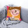 Trendy Dopamine YK Babe Cushion Cover Premium Comfort Reversible Pillow Cove Two in One Design for Any Room  Car Interior