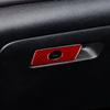 Red Carbon Fiber Co-pilot Glove Box Handle Cover Trim For Jeep Cherokee 2014-18