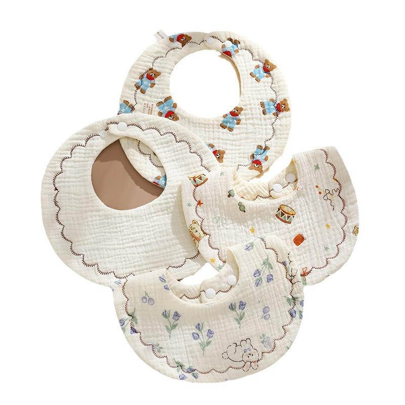 Pure Cotton Baby Bib: Six-Layer Soft Gauze, Cute and Comfortable for Infants