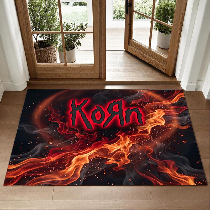 Korn Design Crystal Velvet Rug Soft Decorative Mat for Bedroom Entrance