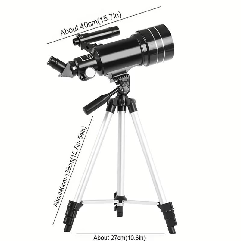 30070 all-black astronomical telescope, 15-150x zoom telescope, suitable for stargazing and moon viewing Observe 3I/ATLAS