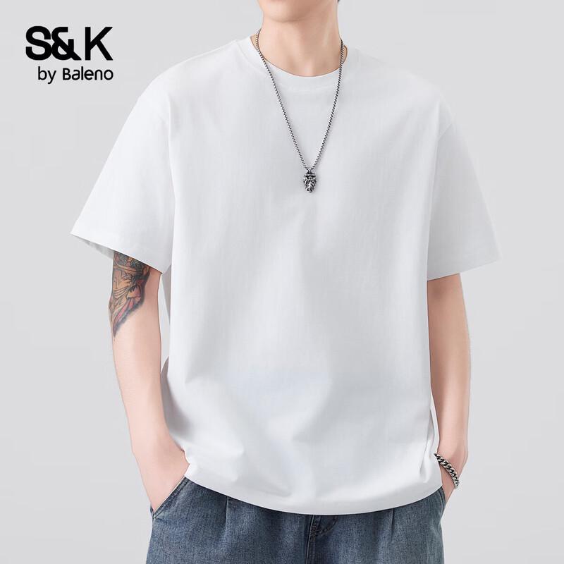 

Baleno Men s Basic Round Neck Short Sleeve T-shirt L