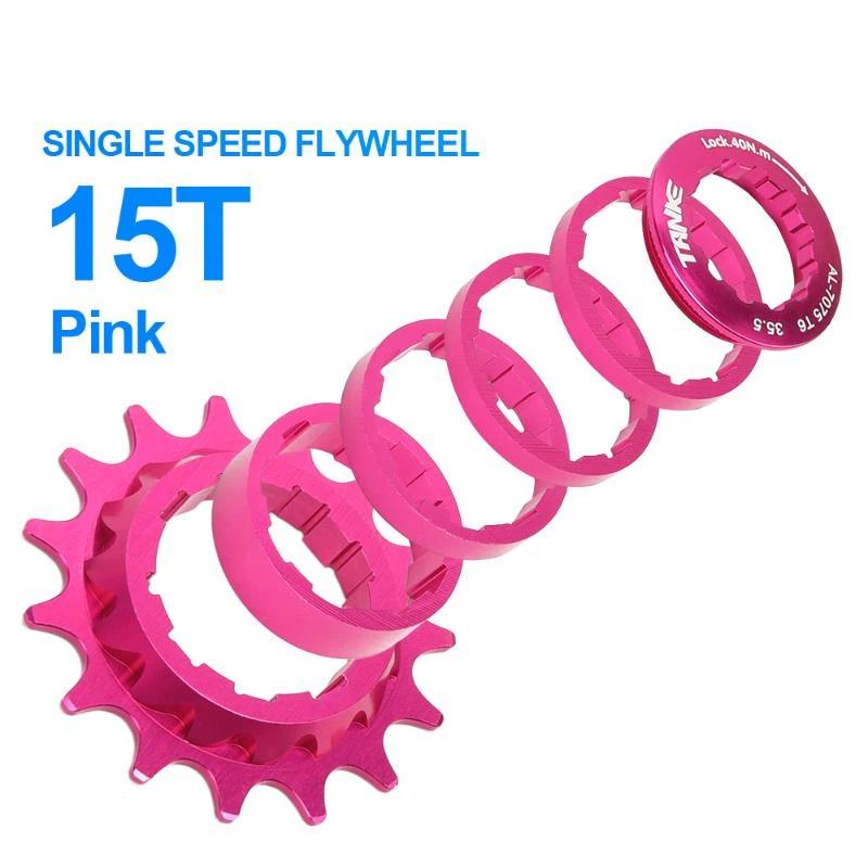 Single Speed Flywheel Conversion Kit,18T,Cassette Cog, Road Bike Sprocket For Freewheel Chain,7075 Aluminum Alloy Cnc