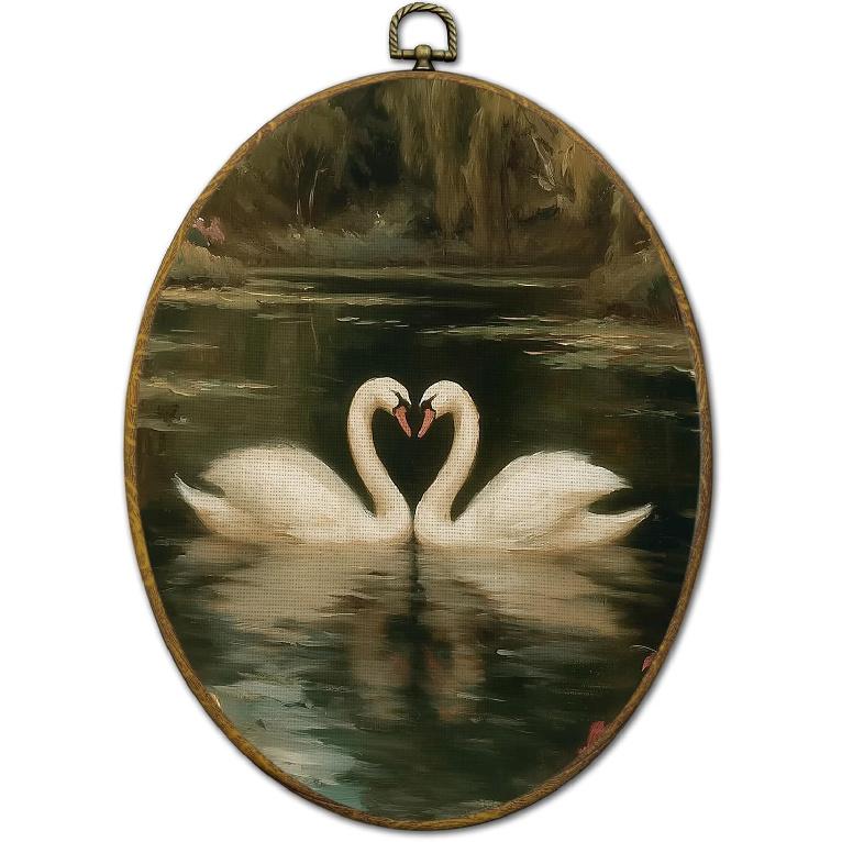 QZQE Vintage Western Cowboy Oval Wall Art Decor Framed, Rustic Country Cowboy Rodeo Oval Canvas Prints, Retro Western Horse Wall Hanging Decor for