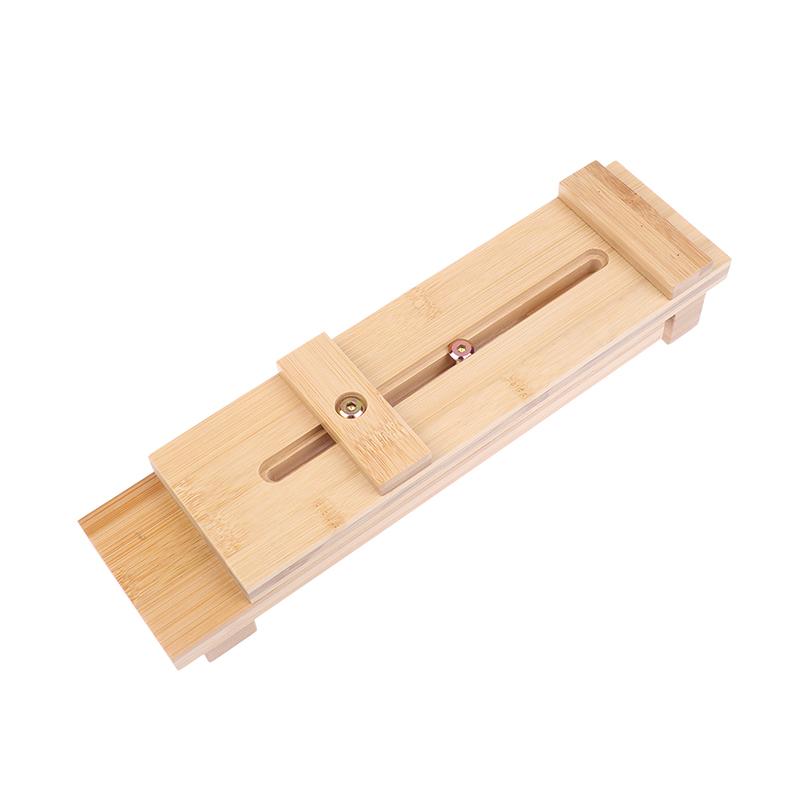 Telescopic Adjustable Sharpening Stone Holder, Wood Fixing Stand for Sliding Whetstone, Bamboo Base Accessory