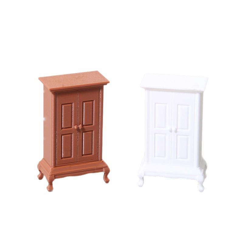 Dollhouse Miniature Retro Wardrobe Furniture Scene Ornaments - Playhouse Toys